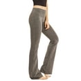 thumbnail image 3 of Women's Boot Cut Flare Yoga Pants Wide Waistband Comfortable Stretch Cotton, 3 of 4