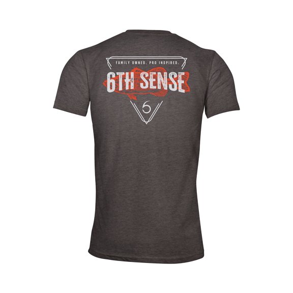 6th Sense Bass Outfitter Graphic T Shirt, Athletic Fit Crew Neck Tee, Soft Cotton Poly Blend