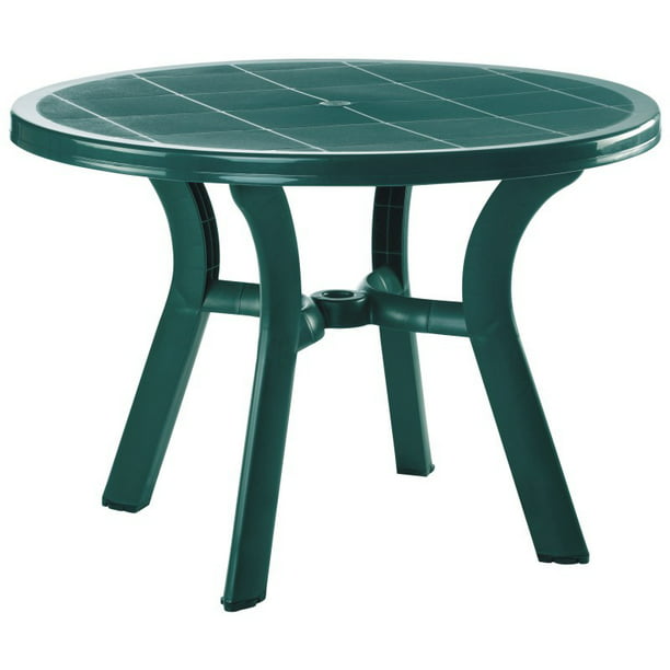 Truva Resin Round Dining Table 42 Inch, 42 In Round Outdoor Dining Table