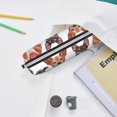 thumbnail image 6 of Cauagu Happy Dog Faces Collage Print Leather Pencil Pen Case - Stationery Bag Portable Stationery Bag Big Capacity Pencil Pouch Cosmetic Organizer Bag for Men & Women, 6 of 7