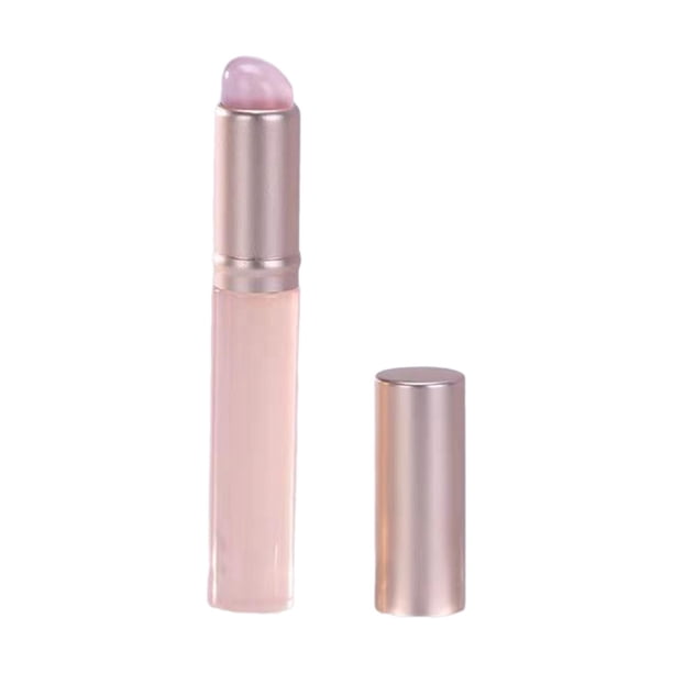 Pincel de labios de silicona con tapa, aplicador de labios de silicona reutilizable para viajes y hogar. Rosa