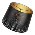 thumbnail image 4 of Metal Etching Process Large Lamp Shades, AEELLEEA Drum Big Lampshades for Table Lamp and Floor Light, Pattern of Trees Design, 12x14x10 inch, Spider, 4 of 9