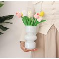 thumbnail image 5 of Glass Hydroponic Flower Vase, 7 Inches Colored Glass Bubble Vase for Flower, Three-Layer Glass Funky Vase(White), 5 of 5