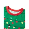 thumbnail image 5 of Elippeo Christmas Family Pajamas Matching Set Santa Claus Print Long Sleeve Tops and Pants Loungewear Soft Sleepwear, 5 of 10