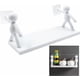 thumbnail image 1 of Estante Flotante de Pared de Plástico para Baño - Almacenamiento de Maquillaje Organizador de Especias Sin Perforaciones Almacenamiento en la Pared Estantería de Pared Soporte de Exhibición Estantes, 1 of 5