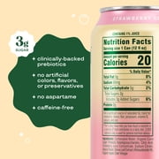 Bloom Pop Prebiotic Soda, Strawberries & Cream, 12 fl oz Can