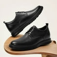 thumbnail image 6 of CMR CHAMARIPA Height Increasing Shoes For Men - Black Leather Business Casual Derby Shoes 2.76 Inches / 7CM, 6 of 9