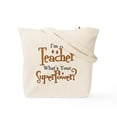 thumbnail image 2 of CafePress - Super Teacher Tote Bag - Unisex Canvas Tote Bag, Beige, 1-Piece, 2 of 9