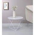 thumbnail image 4 of Mesa Casafoyer Epidia con tapa redonda de metal, color blanco, 4 of 4
