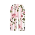 thumbnail image 5 of Brqkzdu Women Bermuda Shorts Mid Rise Floral Print Casual Knee Length Shorts Comfy Straight Leg Side Split Button Lounge Shorts with Pockets, 5 of 5
