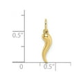 thumbnail image 2 of 10k Solid Yellow Gold Hollow Italian Horn Pendant Necklace Pendant for Women - .2 Grams, 2 of 2