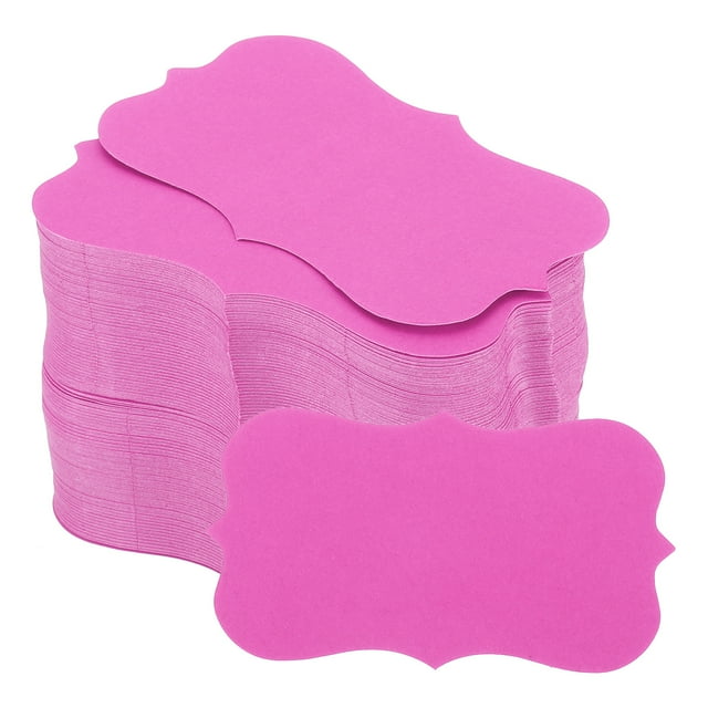 Unique Bargains 2' x 3.5' Blank Paper Business Cards Small Index Flash Cards Words Message Note Card Lace, Rose Red 200 Pack