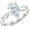 White, variant on Elegant Twisting Split Pear Cut Diamond Wedding Engagement Ring For Women In 925 Sterling Silver 14K Yellow Gold Plating
