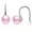 Pink, variant on Drop Hook Earrings for Women Simulated Pearl Sterling Silver Ginger Lyne Collection