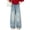 Blue, variant on Gunia Girls Baggy Jeans Rhinestone Straight Leg Loose Fit Wide Leg Trousers Big Kids Autumn Toddler Girl Denim Pants 3-13 Years