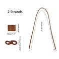 thumbnail image 2 of 2strands Detachable PU Leather bag Strap Drawstring Bunches Pocket Accessories Sienna Cord: 100x0.75x0.4cm Slider: 36x30x5mm, 2 of 7