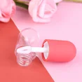 thumbnail image 2 of Tubo de plástico transparente con relleno repetible vacío, contenedor de lápiz labial líquido elegante, botella redonda para muestra de brillo de labios, herramienta de viaje, 4,5 Ml, 2 of 5