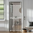 thumbnail image 4 of Lilypelle Extra Tall Steel Pet Gate, Adjustable 33.4-35.8 Inch Wide, 74.8-96.5 Inch Tall, Pressure Mounted, Walk-Through Swing, 4 of 11