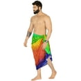 thumbnail image 2 of LA LEELA Men's Standard Beachwear Sarong Pareo Wrap One Size Colorful, Animal Skin Summer Vacation Aloha, 2 of 5