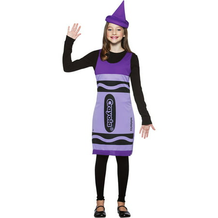 Crayola Wisteria Tank Dress Tween Halloween Costume - One Size ...