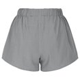 thumbnail image 6 of RYRJJ Linen Shorts for Women Summer Dressy Casual Drawstring Wide Leg Shorts Trendy Lounge Lightweight Short Pants with Pockets(Gray,S), 6 of 7