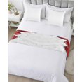 thumbnail image 5 of Xipuska Red Marble Crack Bed Runners for Cal King Size Bed, Decorative Bed Throws for Foot of Bed, Modern Abstract Geometric Texture Bed Runner Sofa Throw Bedding Scarf Slipcover for Bedroom, 5 of 6