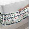 thumbnail image 2 of Winter Bed Skirt, Snow Capped Mountains Trees and Elevators Ski Resort Setting, Elastic Bedskirt Dust Ruffle Wrap Around for Bedding Decor, 4 Sizes, Blue Grey Dark Pink, by Ambesonne, 2 of 2