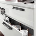 thumbnail image 4 of Goo-Ki Matte Black Cabinet Pulls with Backplate, Zinc Alloy 5''(128mm) Hole Centers Cabinet Drawer Handles for Dresser,Wardrobe,Cupboard,Cabinet Hardware, 2 Pack, 4 of 11