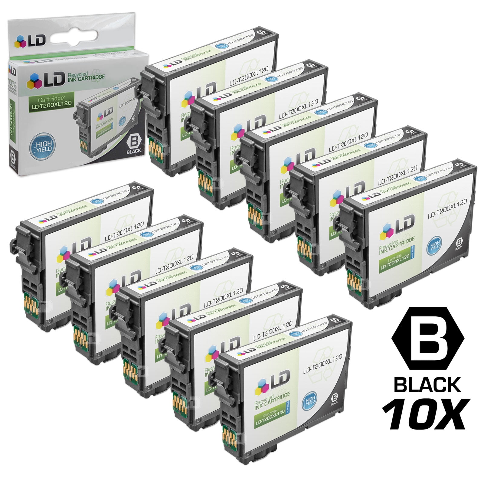 Epson Remanufactured T200XL120 pack of 10 High Yield Ink Cartridges 10
