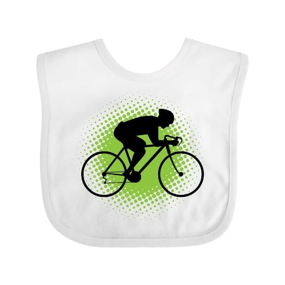 Inktastic Cycling Bicycle Racing Biking Boys Baby Bib