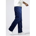 thumbnail image 5 of GINGTTO Men's Dark Wash Relaxed Straight Leg Jeans - Stretch Denim Pants for Casual & Daily Wear, 5 of 12