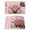 Pink, variant on Easter Placemats Set of 12 Farmhouse Spring Bunny Cow Carrots Egg Brown Plaid Place Mats Indoor Wipeable Table Mats Washable Dining Table Placemats for Kitchen Holiday Party Home Decor 13x19 Inch