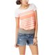 thumbnail image 1 of Camiseta básica a rayas Aeropostale Mujer Naranja Extra Pequeña, 1 of 2