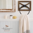 thumbnail image 5 of Autumn Alley Farmhouse Decor Hand Towel Ring for Bathroom - Rustic Towel Holder/Rack, Wall Mounted, Mix of Wood, Unique Shiplap & Black Ring, 5 of 7