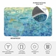 thumbnail image 3 of Turquoise Blue Teal Door Mat Indoor Outdoor,Chic Stained Glass Texture Aesthetic Non Slip Welcome Mat with Rubber Backing,Absorbent Front Door Mats Entryway Rug for Home Patio Entrance 20"x31.5", 3 of 9