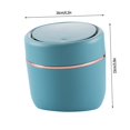 thumbnail image 2 of Desktop Mini Garbage Can Pop-up Lid Press Storage Bucket Cute Covered Household Miscellaneous Basket, 2 of 6
