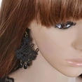 thumbnail image 3 of Pendientes colgantes de encaje negro Zulema Floral Acrílico, 3 of 6