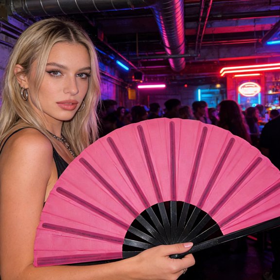 TEHAUX Chinese Style Fabric Hand Fan for Home Decor and ce Performances