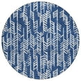 thumbnail image 2 of Addison Rugs Chantille Indoor/Outdoor Transitional Arrows Navy Washable Round Rug, 8' x 8', 2 of 6
