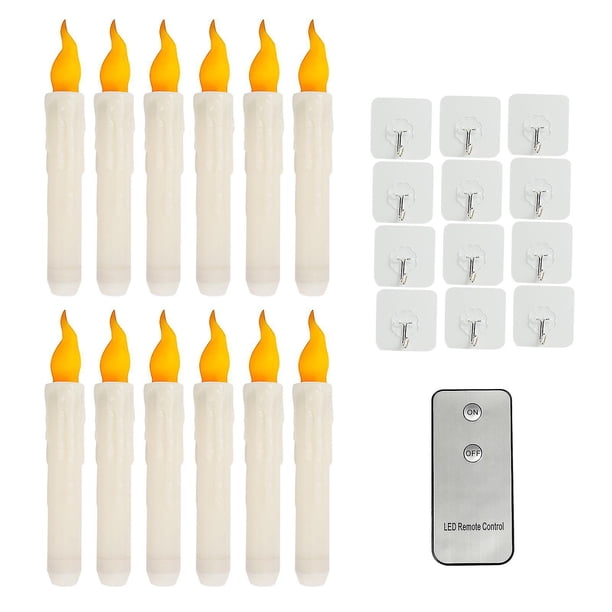 Velas flotantes Led colgantes, velas cónicas con Control remoto, decoración navideña para fiestas, cumpleaños, suministros de boda