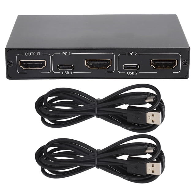 Dispositivo para compartir fuente de señal de interfaz multimedia de alta definición con interruptor de salida 2 en 1 con cable