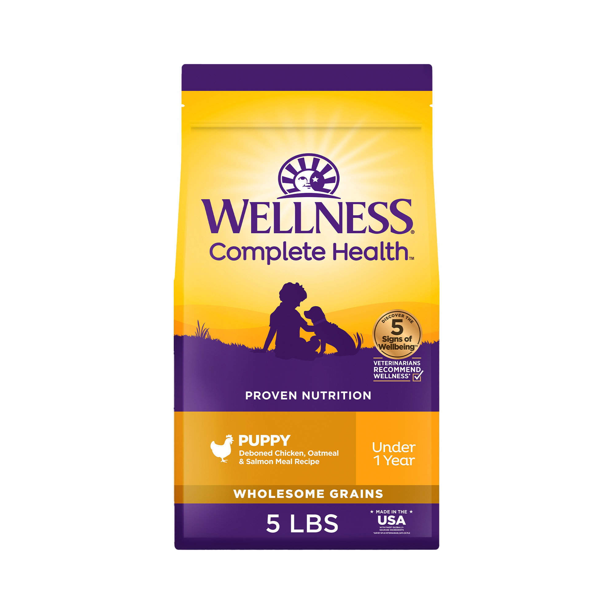 Wellness Complete Health Puppy Dry Dog Food, Chicken & Salmon