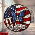 thumbnail image 5 of Red White Blue Wooden Patriotic Door Hanger with Pre-Attached Rope, Independence Day Front Porch Decor, Lightweight Wooden Welcome Sign for 4th of July Parties and Patriotic Home Decorations, 5 of 6