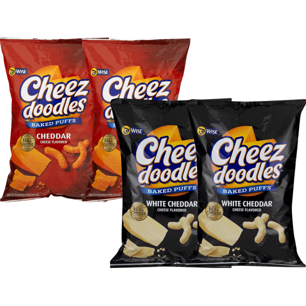 Wise Cheddar Cheese & White Cheddar Cheese Doodles Variety 4 Pack