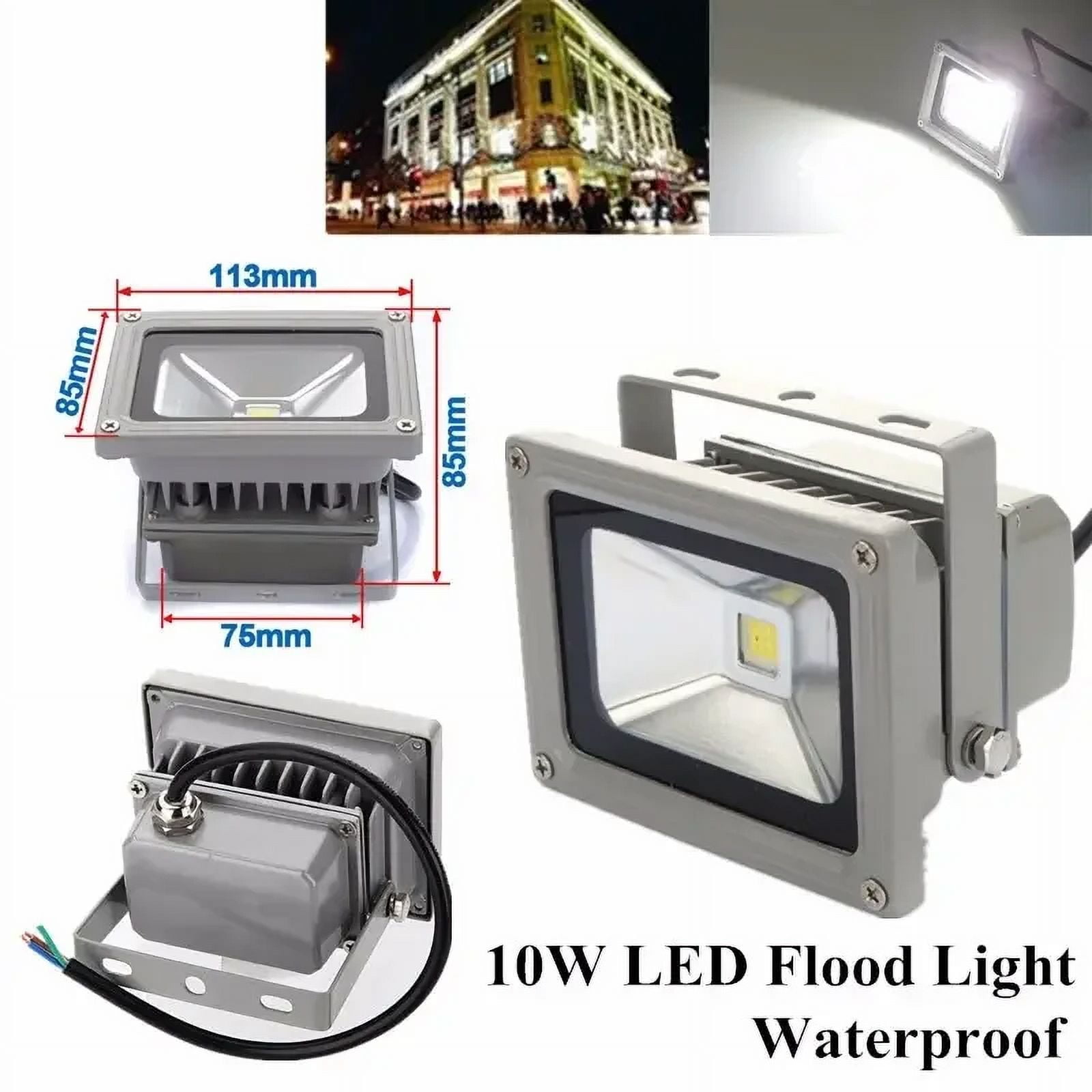 4pcs/pack DC 12V 10W High Power LED Flood Wash Light Lamp Outdoor Waterproof IP65 Aluminum Pure White Projection Lamp