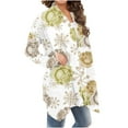 thumbnail image 1 of Cardigans pour Femmes Cardigan à Manches Longues Imprimé Floral Veste Cardigan Manches 3/4 en Solde, 1 of 6