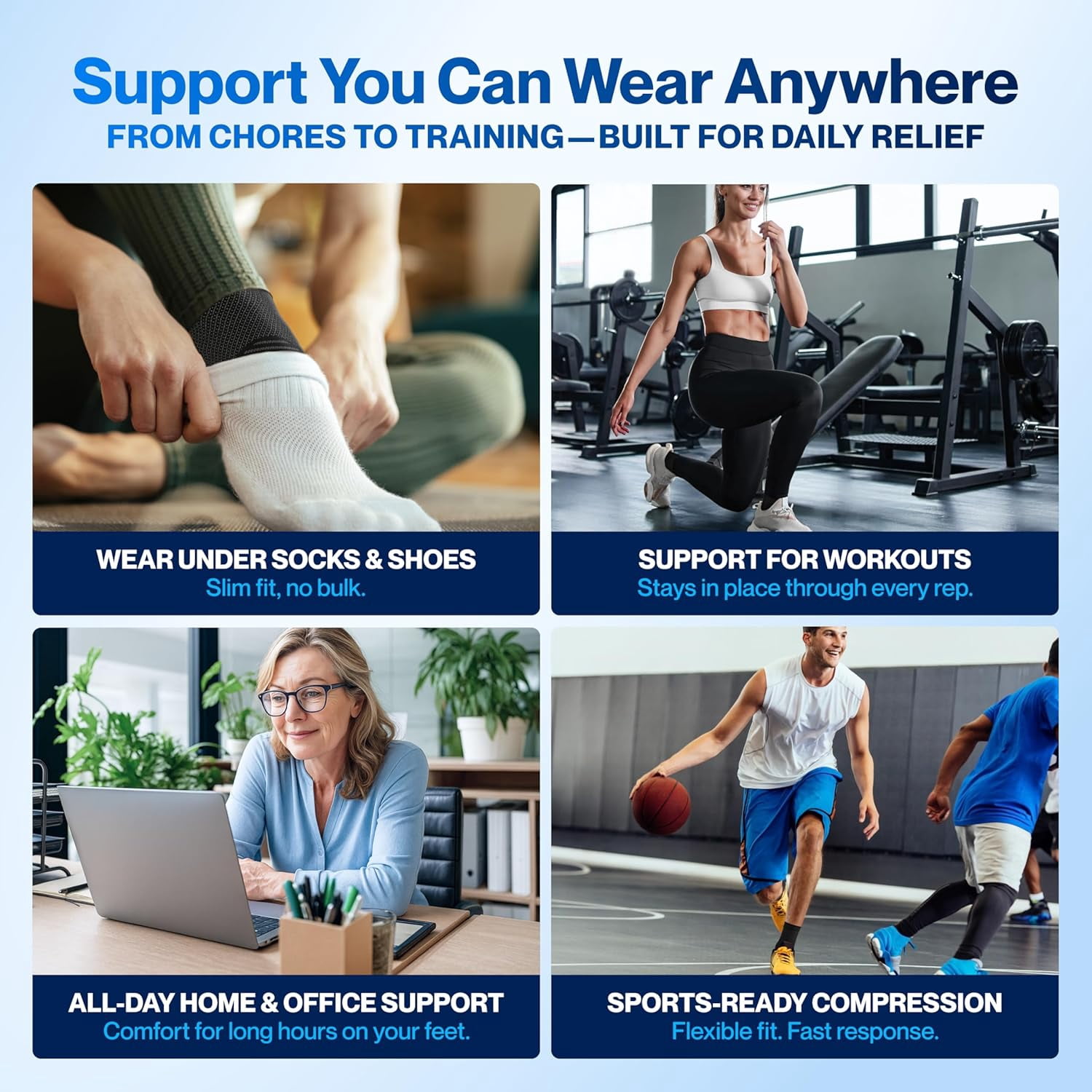 MODVEL Knee Brace, Black,  Small, (2 Pack)