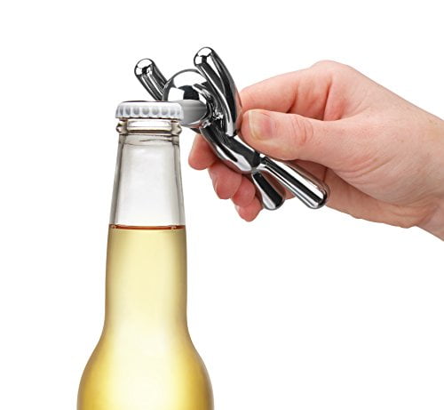 Umbra Drinking Buddy CHROME Plated Bottle Opener Opens bottles with his mouth 