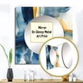 thumbnail image 3 of Designart "Fusion of Blue and Gold V" Fractals Square Mirror Wall Decor Transitional - Large Blue Square Bathroom Mirror - Square Printed Wall Mirror Art, 3 of 5
