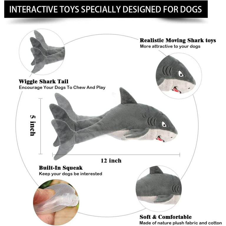 VAIZIQ Flopping Fish Electric Moving Dog Fish Toy,Realistic Flopping Fish Rocking Dog Toy,Indestructible Dog Toys Interactive Pet Toys for Dog